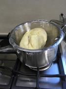 Dough in the pot, rising