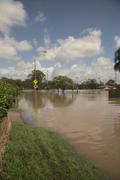 Looking along Horizon Drive, with the netball fields in the background