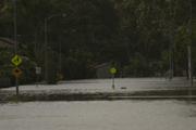 The St Cats FC shipping container, swept up and across Horizon Drive. Normally it was on the oval about 100m away.
